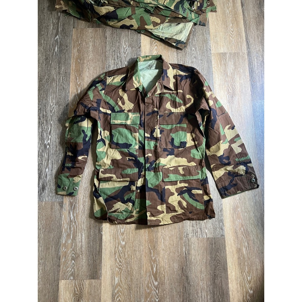 US Military Woodland Camo Field Jacket Ripstop‎ Medium Regular 8415-01-390-8544